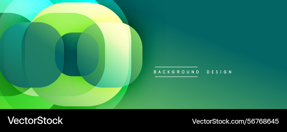Abstract green design overlapping circles create Abstract green design overlapping circles create Vector Image