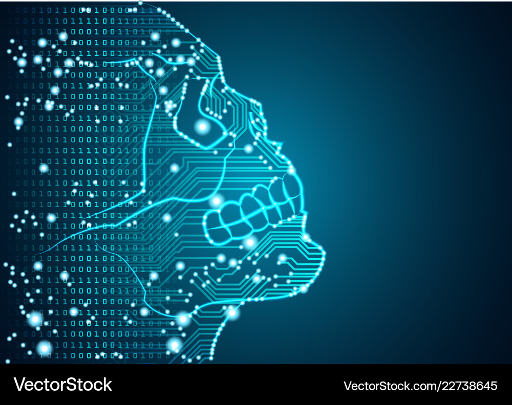 Big data and artificial intelligence danger Big data and artificial intelligence danger vector image
