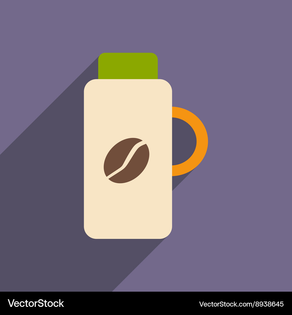 Flat with shadow icon and mobile application Vector Image