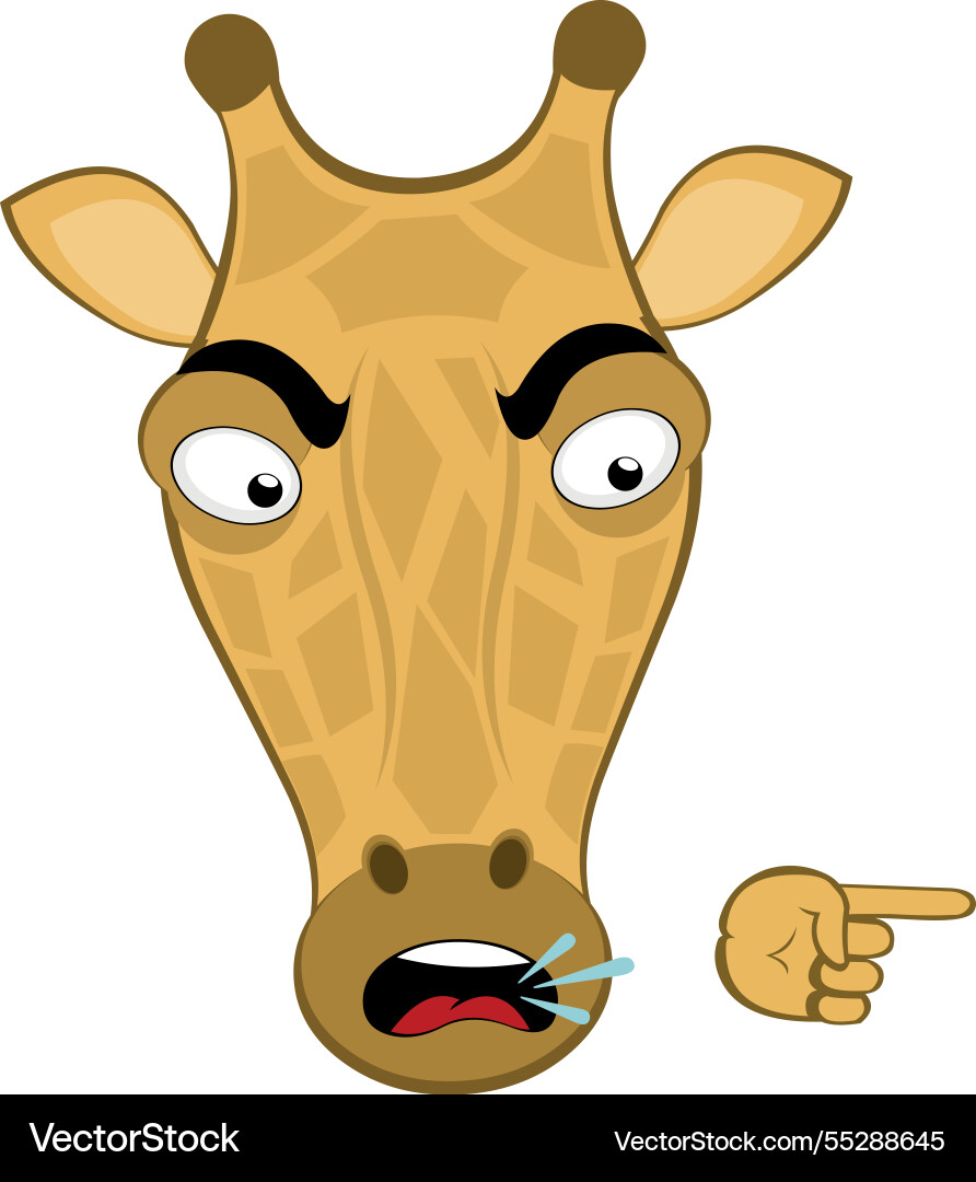 Giraffe pointing finger accusing Vector Image