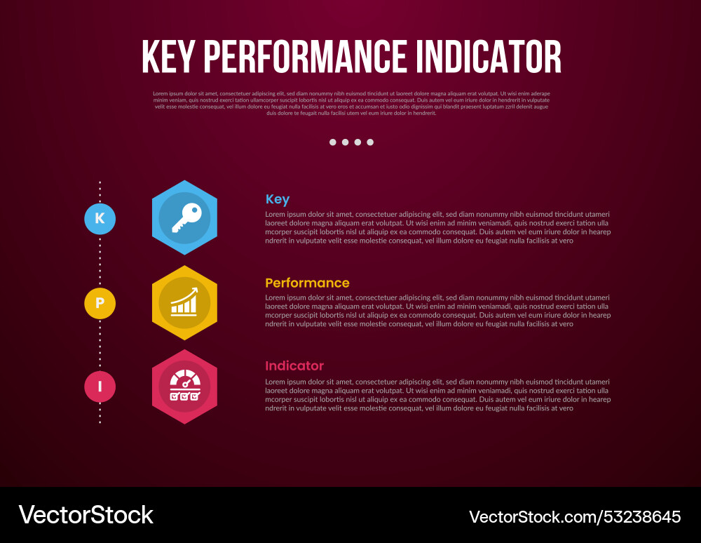 Kpi or key performance indicator infographic Kpi or key performance indicator infographic vector image