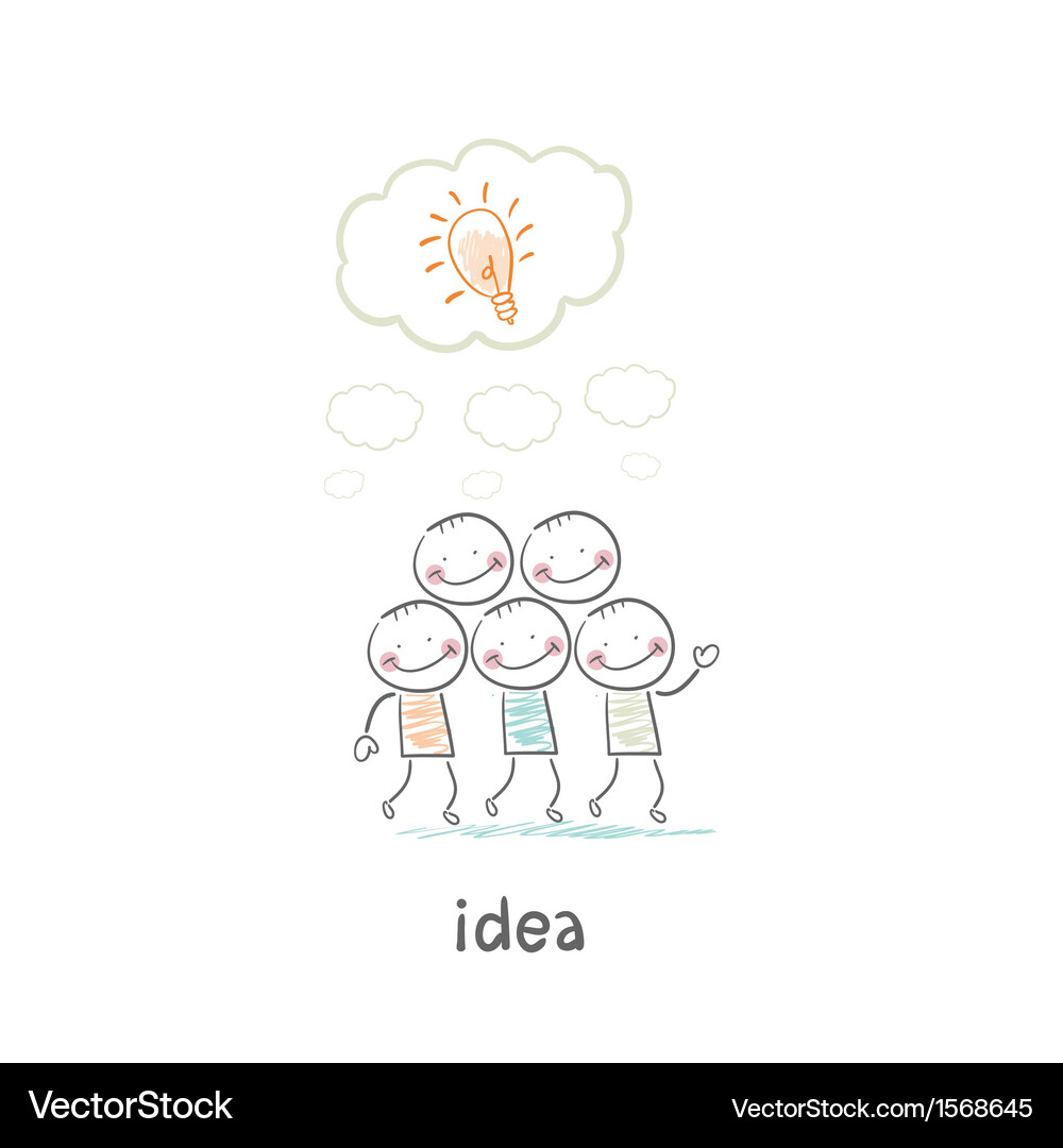 Man and idea Vector Image