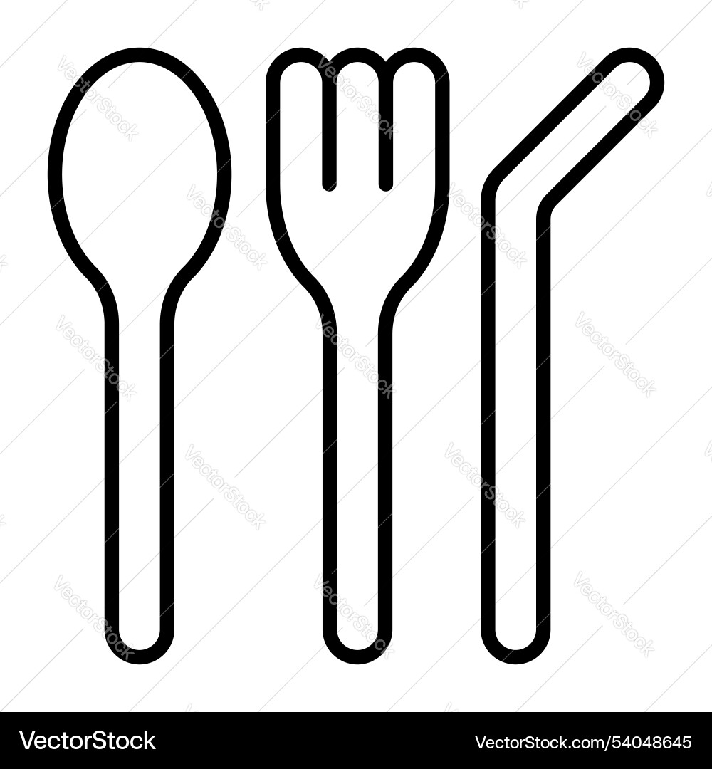 Reusable utensils design in modern style isolated Vector Image