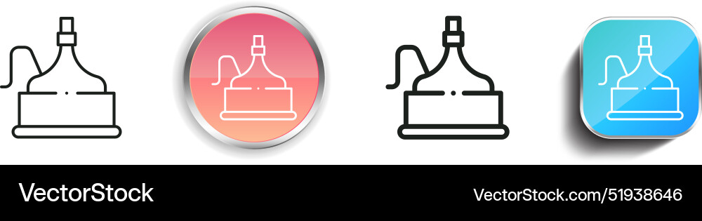 Brewery icon thin linear regular and button style Vector Image