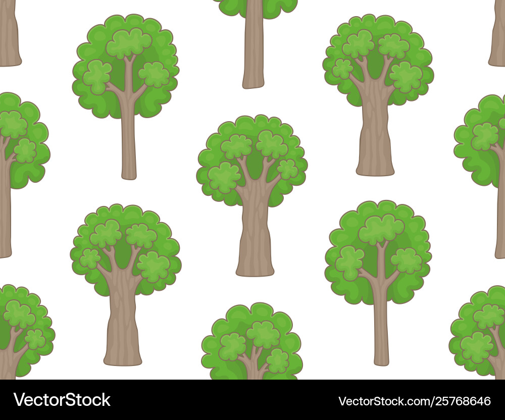 Seamless pattern with trees vector image