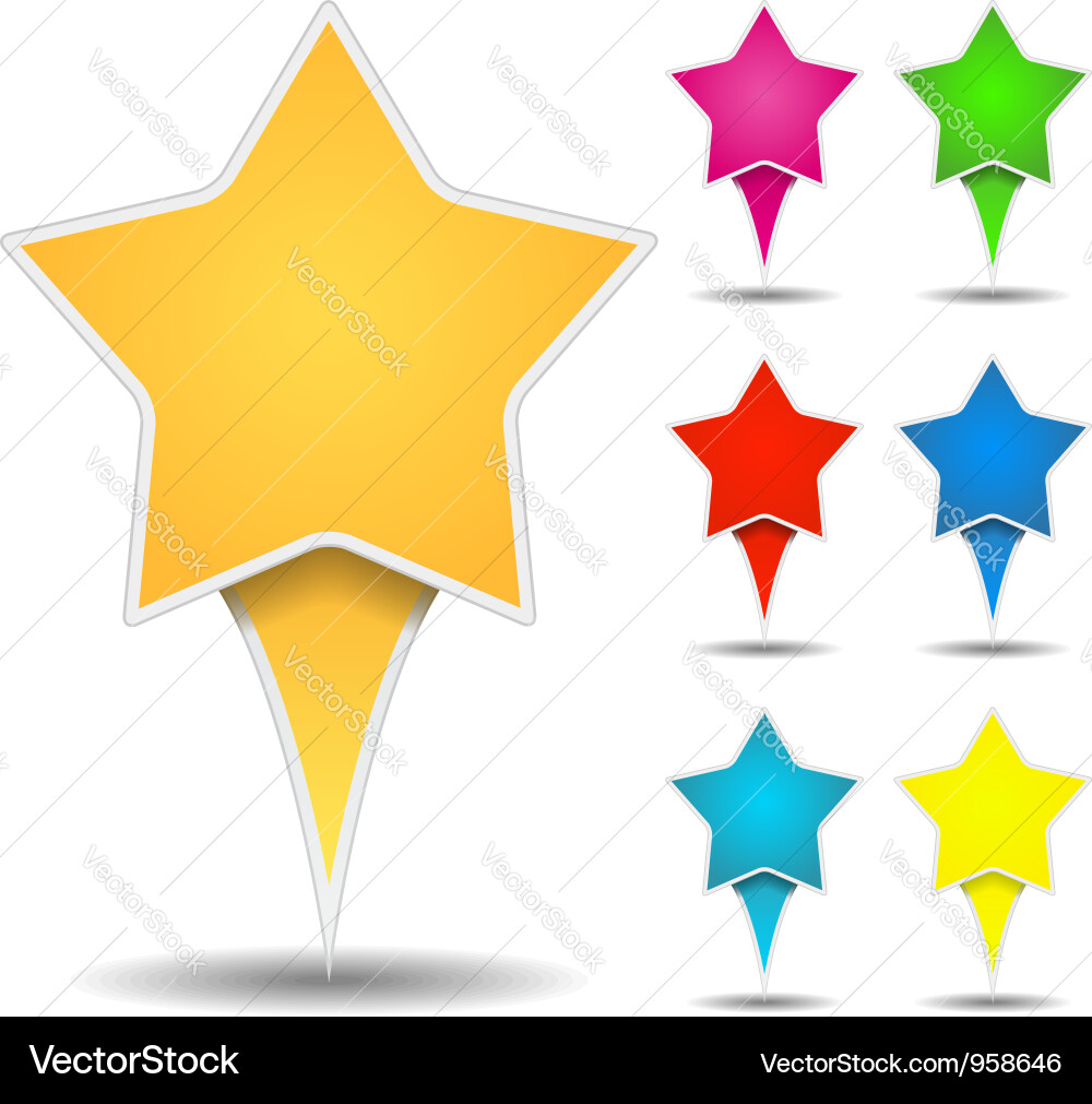 Star Icon - Pointing Marker Vector Image