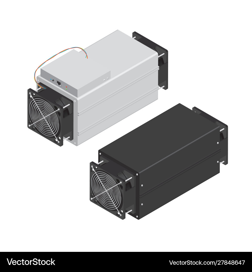 Asic Miner Cryptocurrency Hardware – Royalty-Free Vector | VectorStock