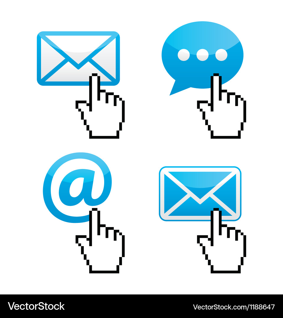 Email Pointer mit Hand Cursor vektorbild