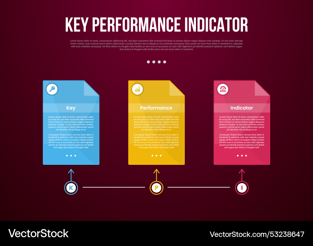 Kpi or key performance indicator infographic Kpi or key performance indicator infographic vector image