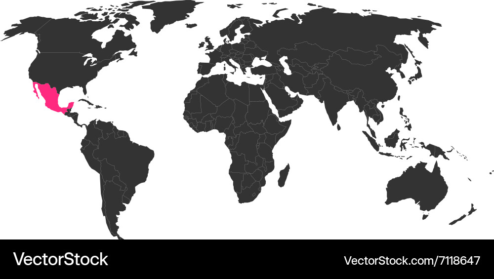 Mexico Political Map Vector Image