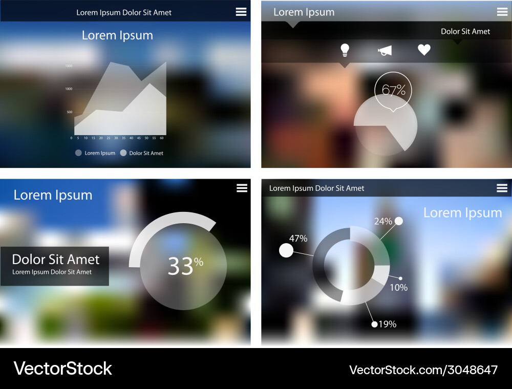 Modern Statistics Infographic Templates vector image