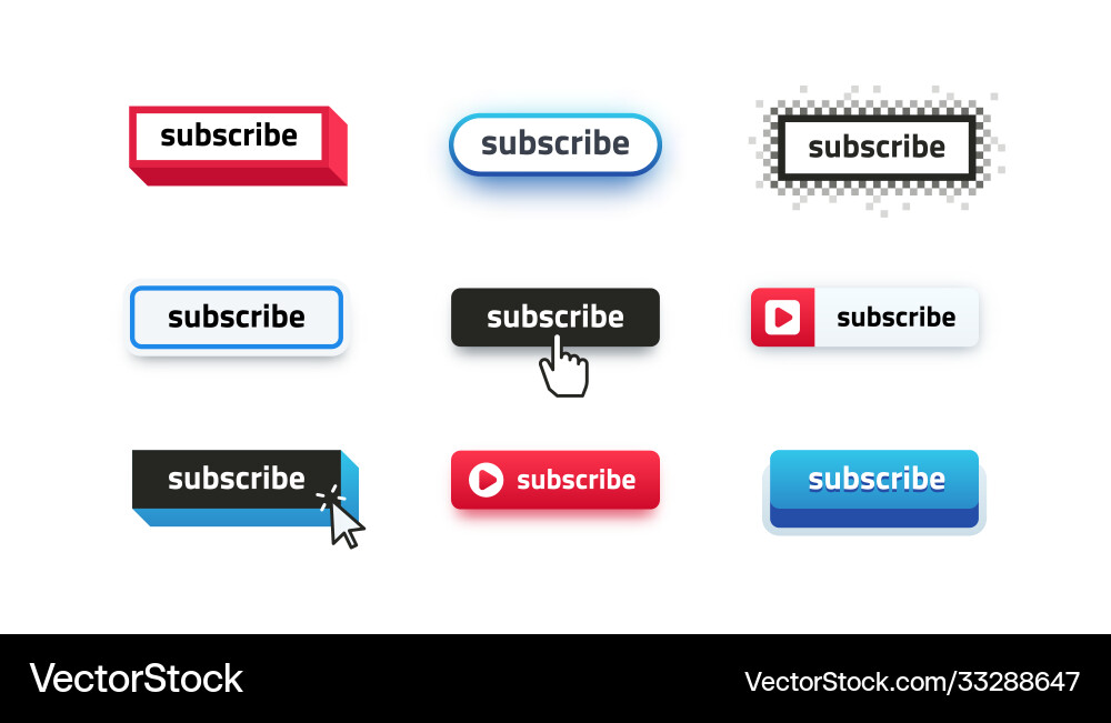 Subscription Buttons - UI Elements vector image