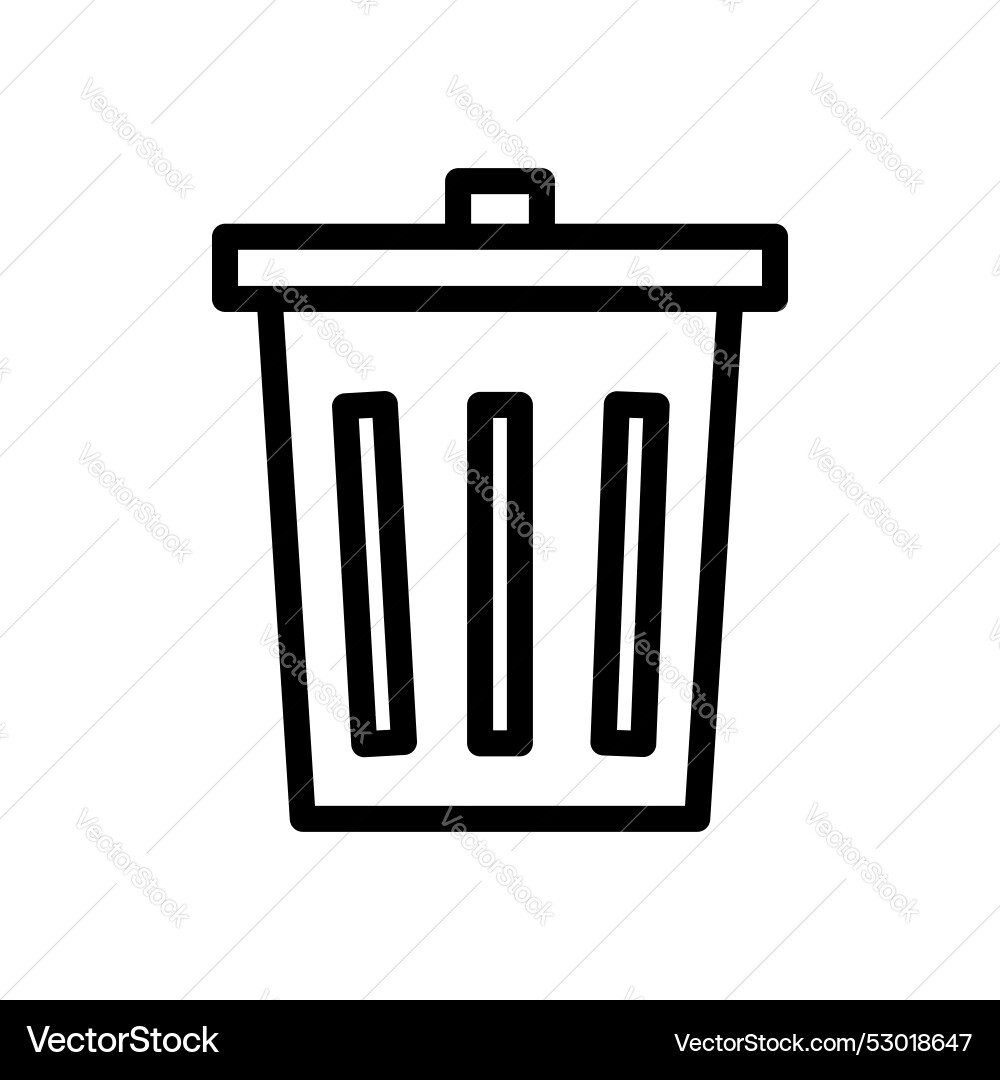Trash icon set delete button garbage rubbish Trash icon set delete button garbage rubbish Vector Image