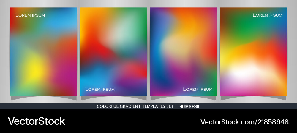 Abstract of colorful gradient template set Abstract of colorful gradient template set vector image
