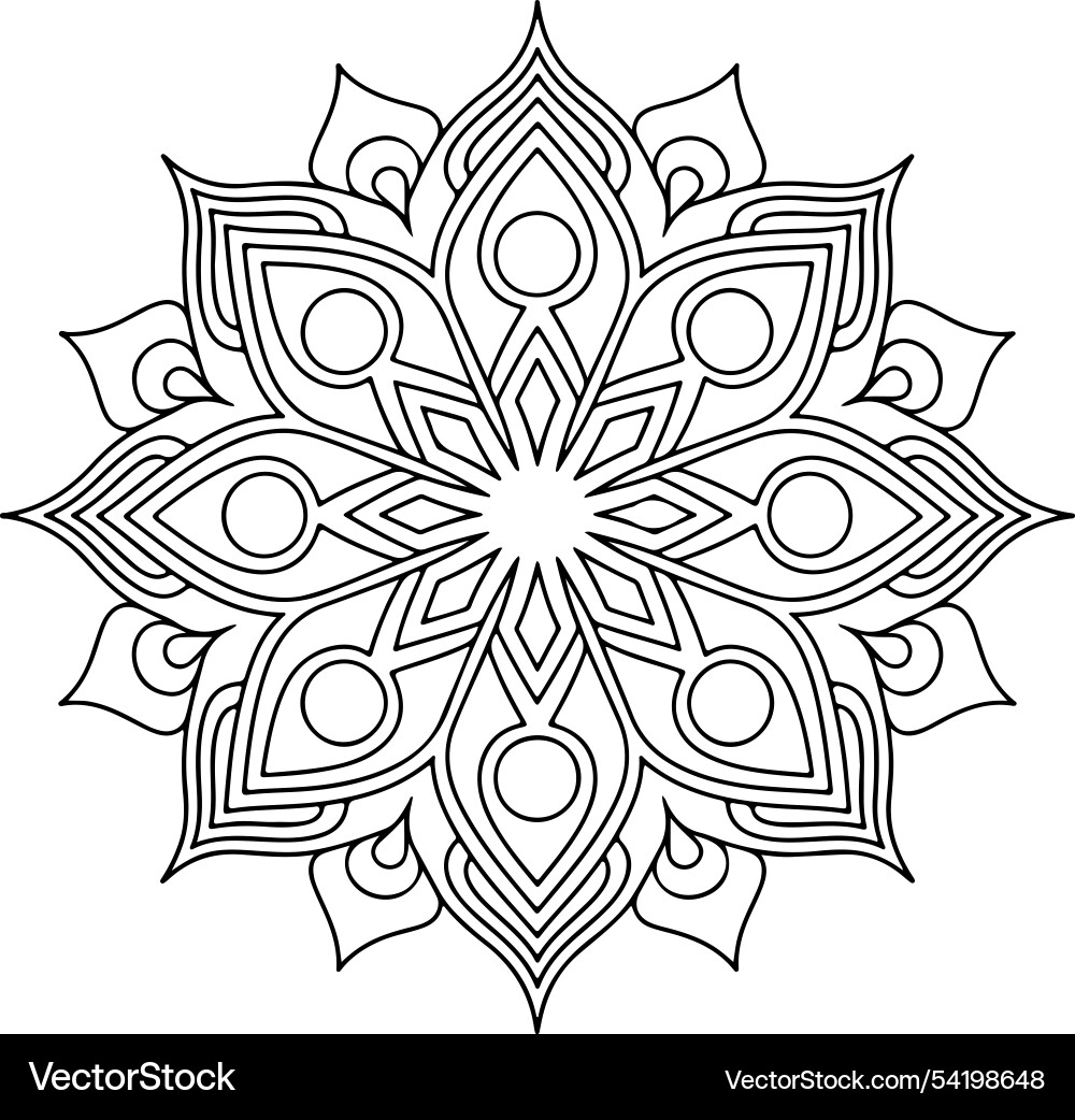 Circular pattern in the form of a mandala Circular pattern in the form of a mandala vector image
