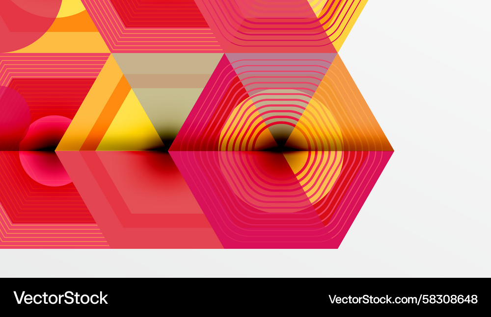 Concentric Geometric Shapes Vector Image