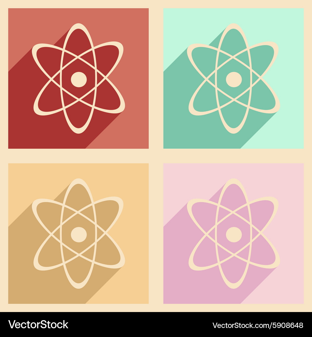 Flat with shadow concept and mobile application Vector Image