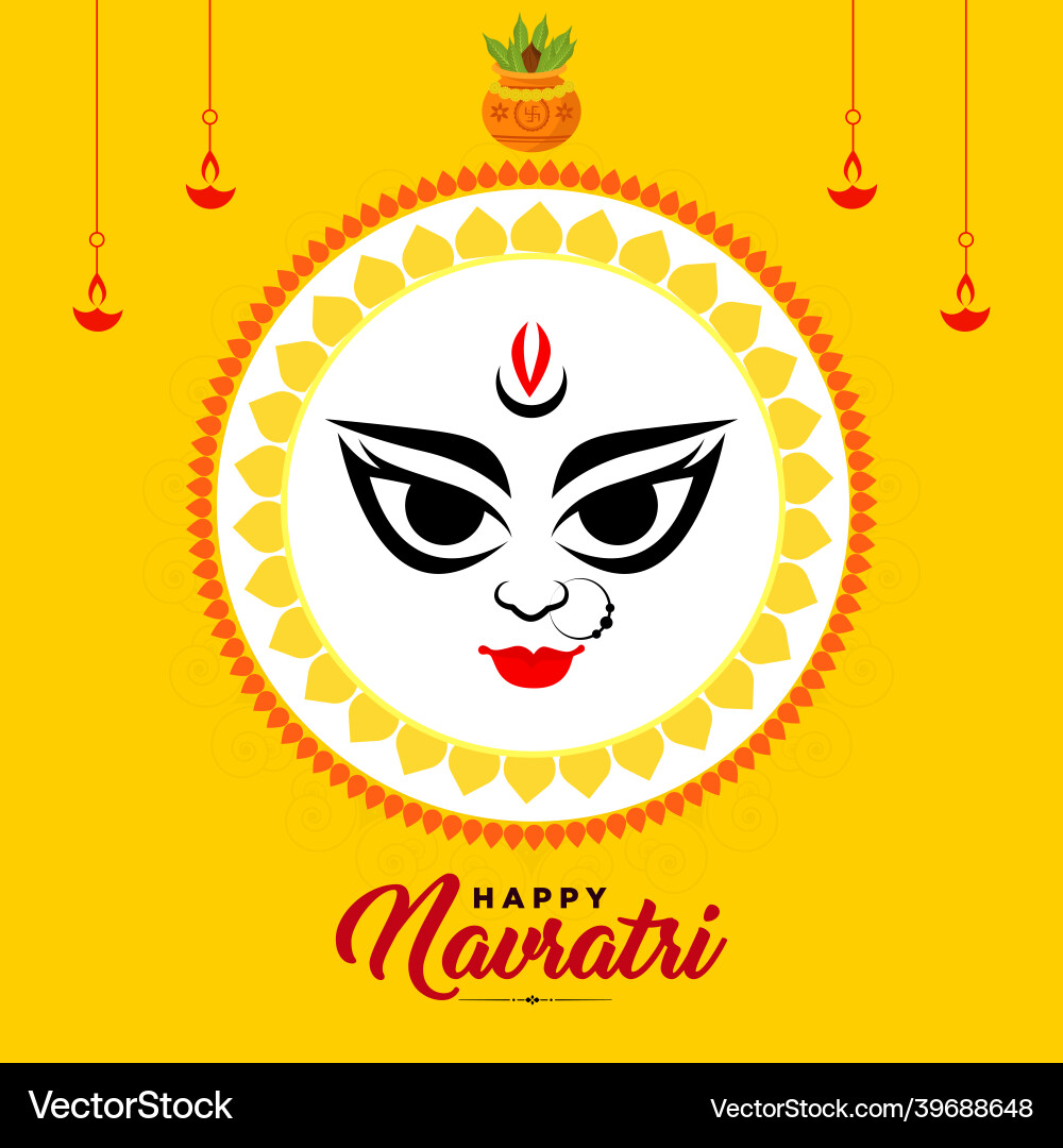 Happy navratri banner design Happy navratri banner design vector image