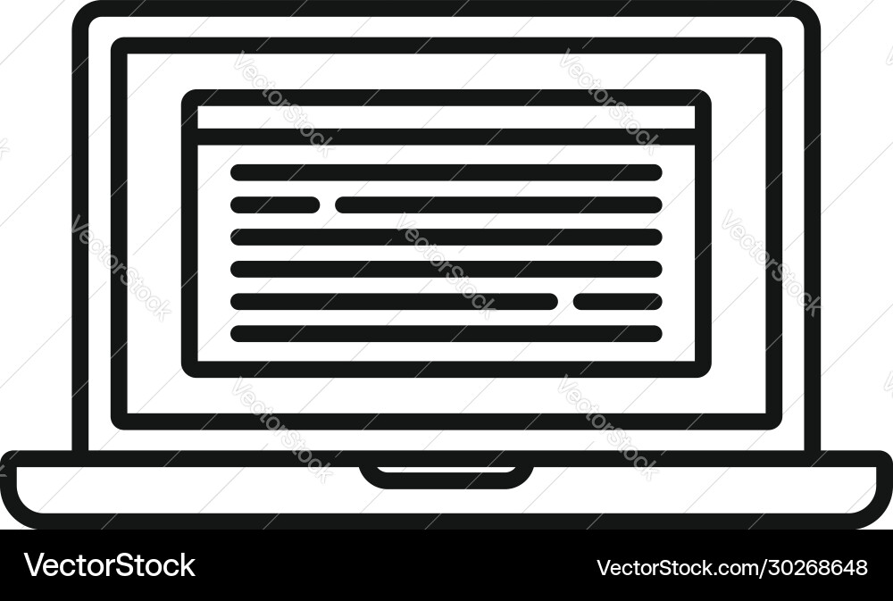 Mail editor icon outline style Mail editor icon outline style vector image