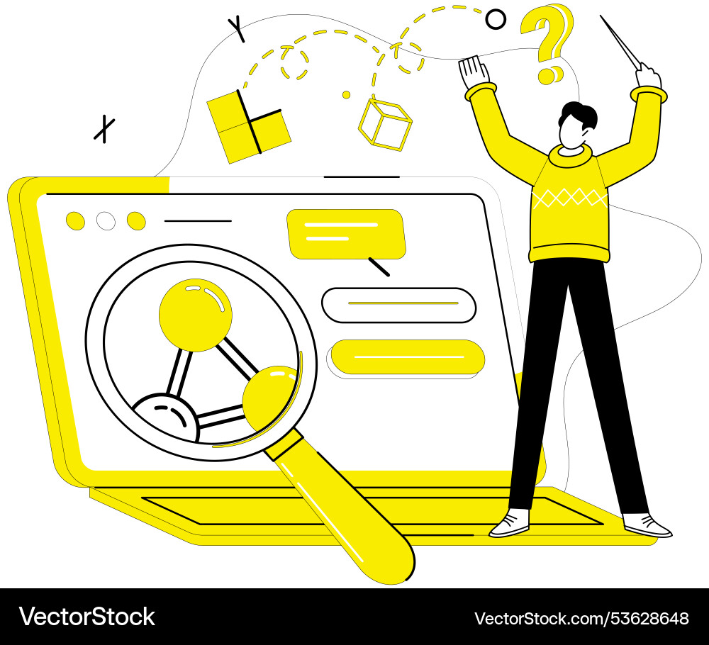Problem solving skillful management navigates Problem solving skillful management navigates vector image