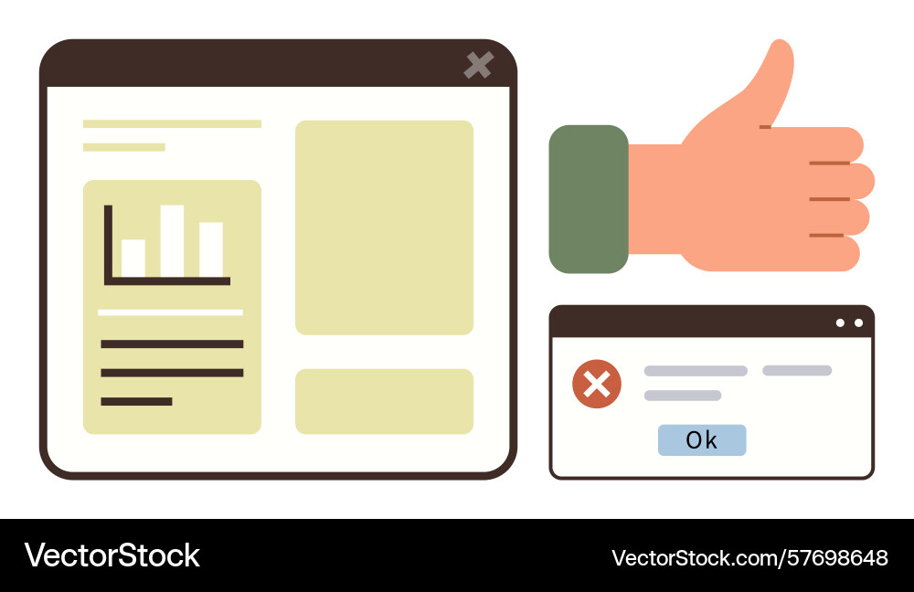 User interface design with browser window elements User interface design with browser window elements vector image