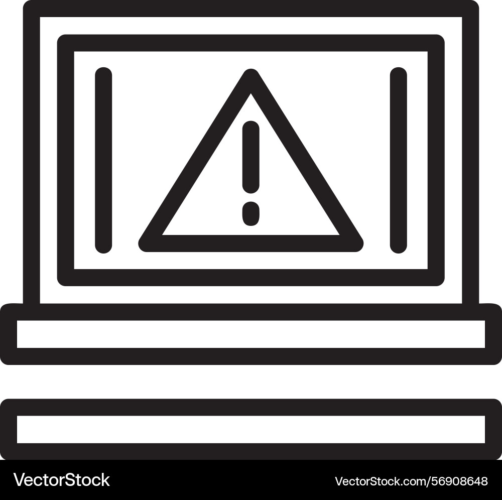 Warning linear style icon design vector image