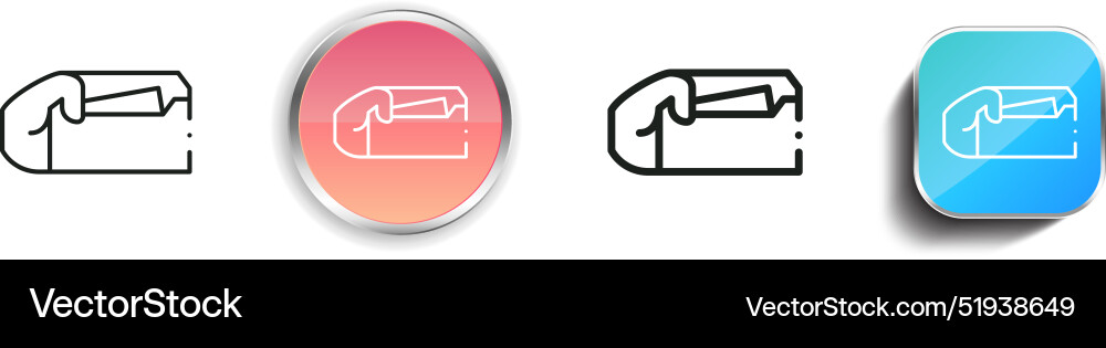 Bribe icon thin linear regular and button style vector image