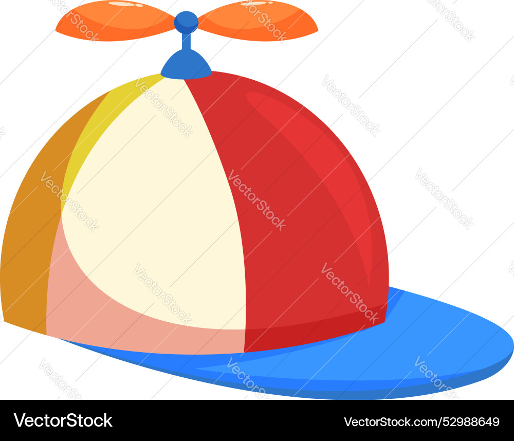 Colorful propeller hat spinning and having fun Colorful propeller hat spinning and having fun vector image