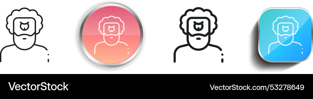 Cyclops icon thin linear regular and button style Vector Image