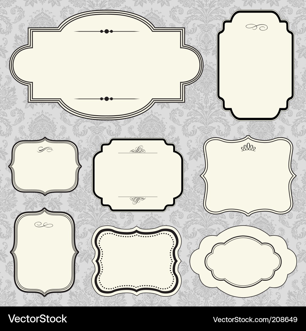 Decorative Frame Collection Vector Image