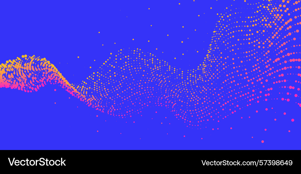 Futuristic abstract background with dots motion Vector Image