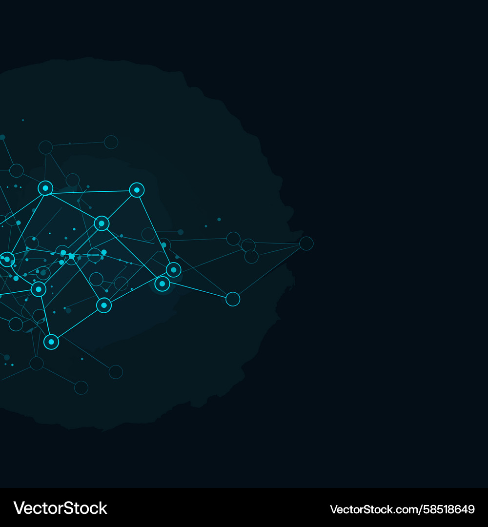 Glowing Neural Network Tech Vector Image