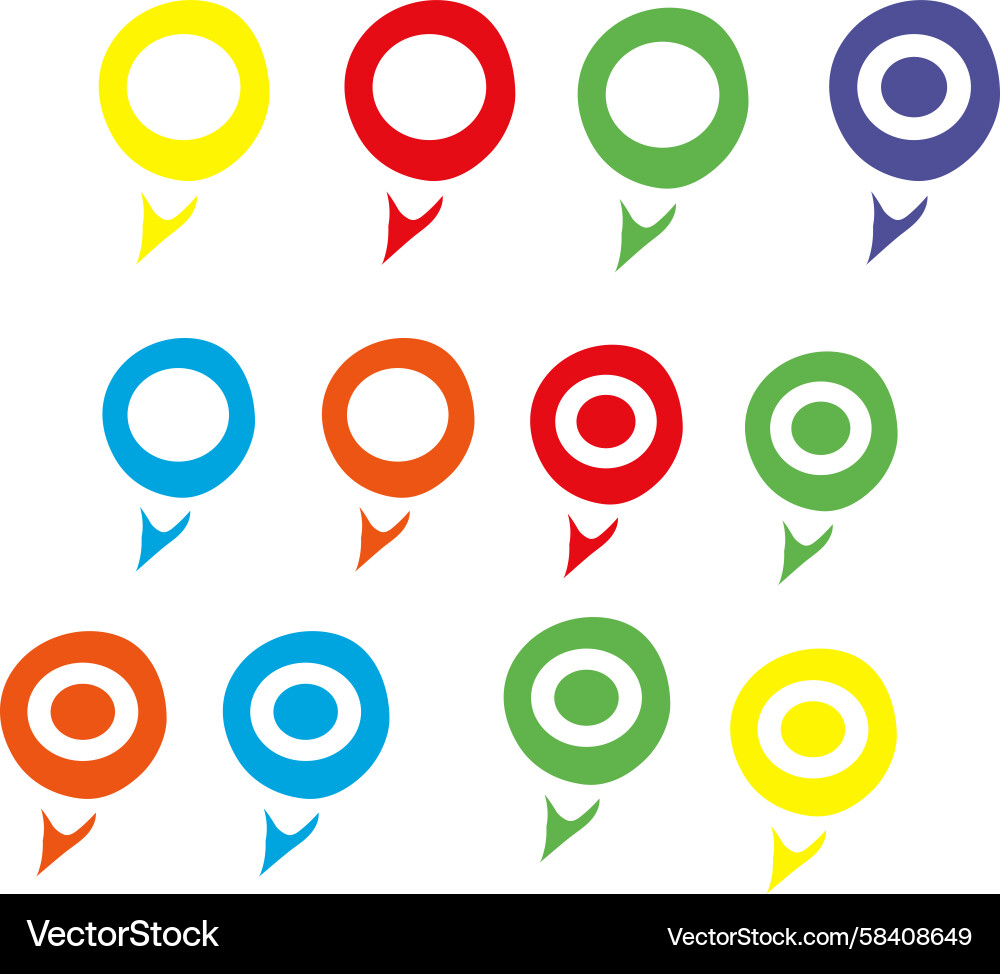Map Pointers and Pins Vector Image