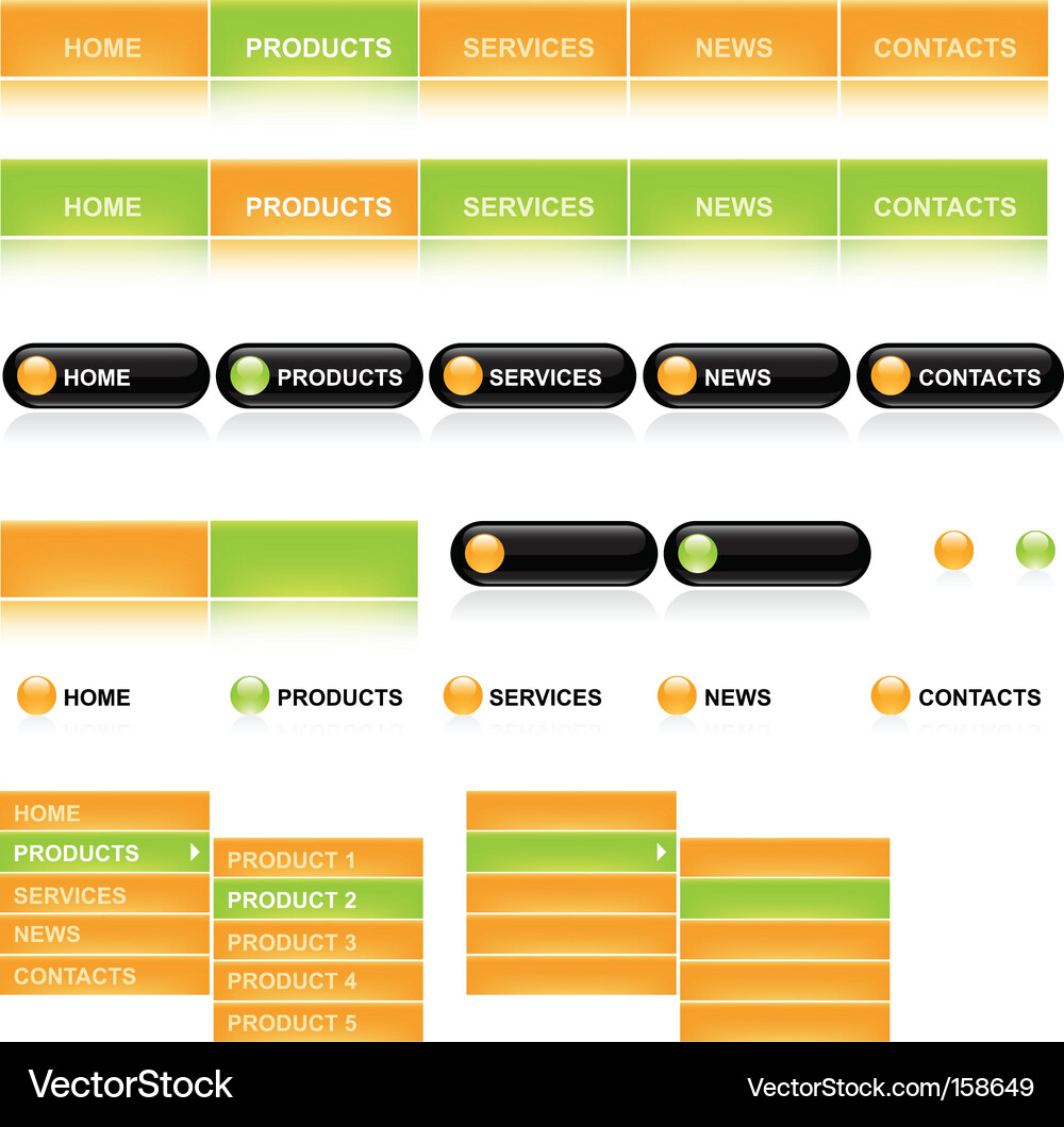 Web UI Elements & Icons Vector Image