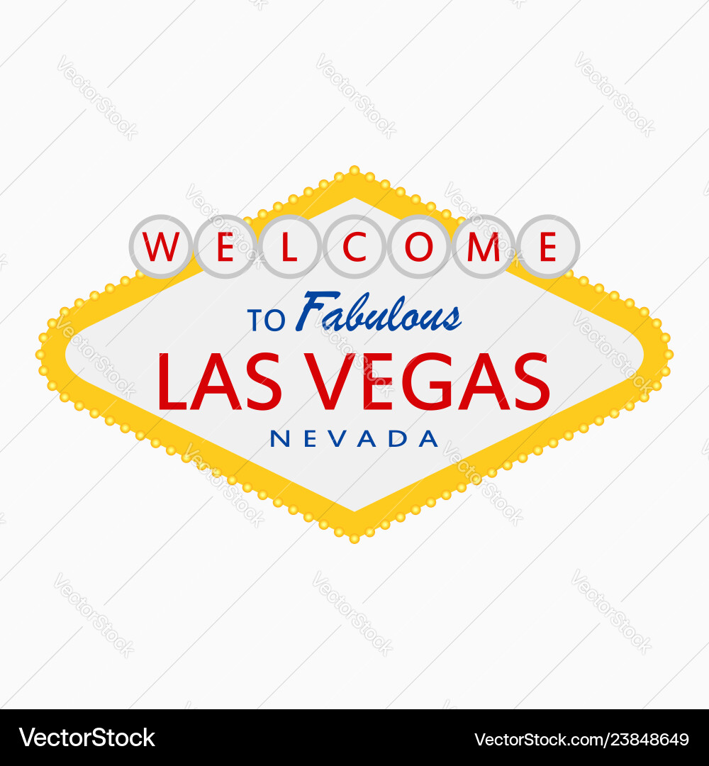 Welcome to fabulous las vegas nevada sign vector image