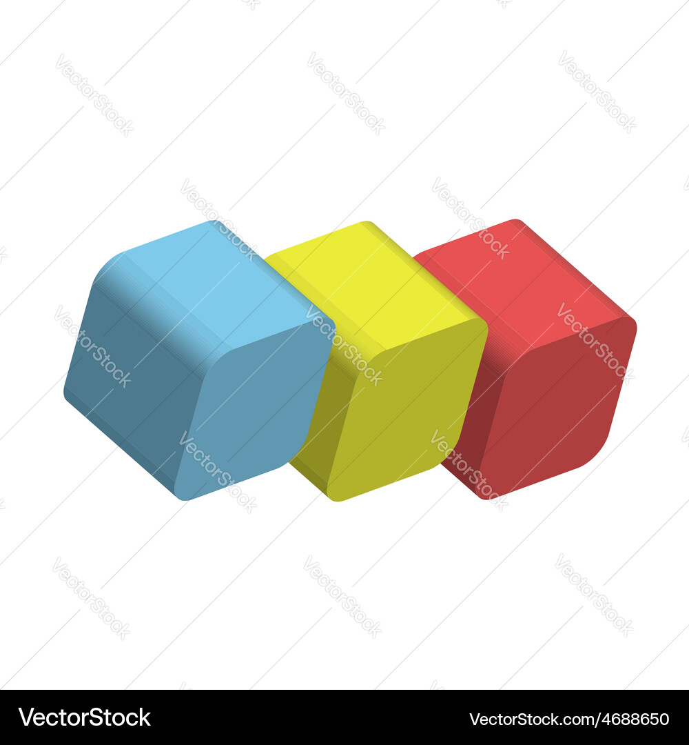 3d Objekte zur Verwendung als Logo oder Designelement Vektorbild