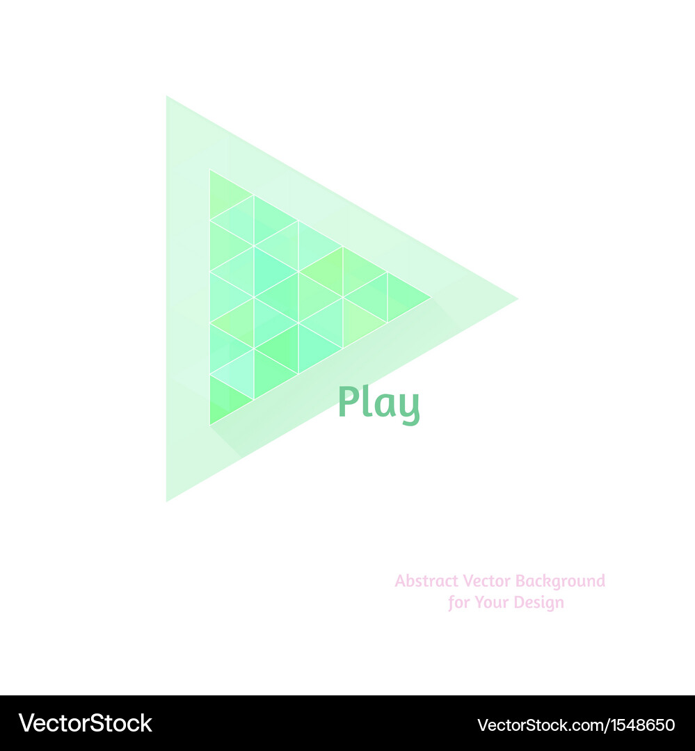 Abstract Play Button Background Vector Image