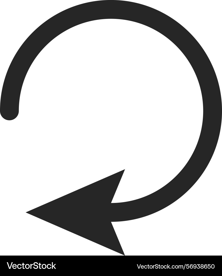 Counterclockwise rotating arrow symbol Counterclockwise rotating arrow symbol vector image