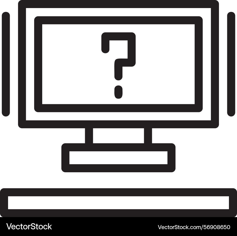 Question mark linear style icon design Vector Image