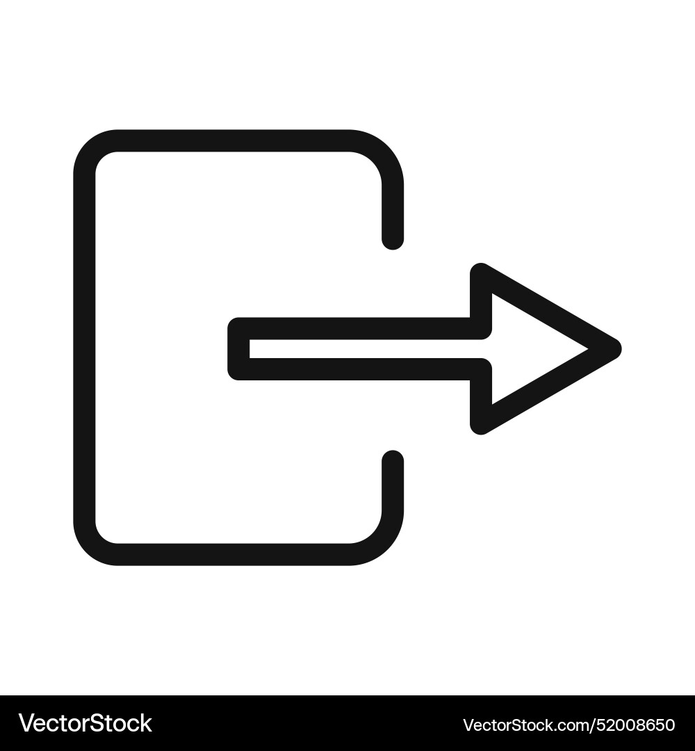 Sign out icon ideal for logging and exiting Sign out icon ideal for logging and exiting vector image