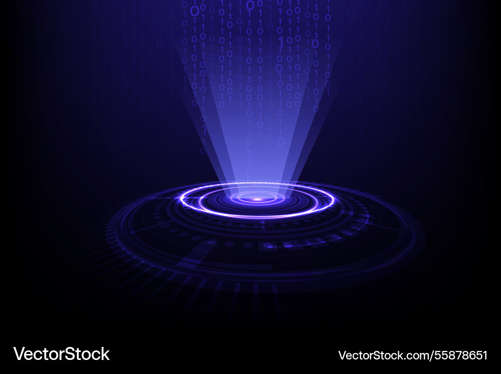 Abstract big data technology binary code wall Abstract big data technology binary code wall vector image