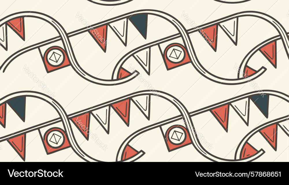 Dynamic retro banner pattern for festive Vector Image