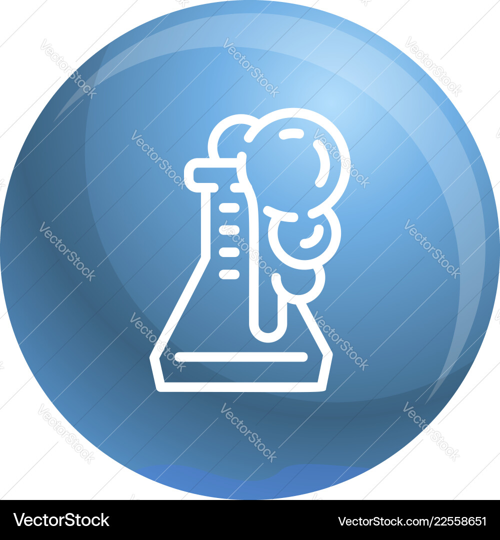 Flask reaction icon outline style Flask reaction icon outline style vector image