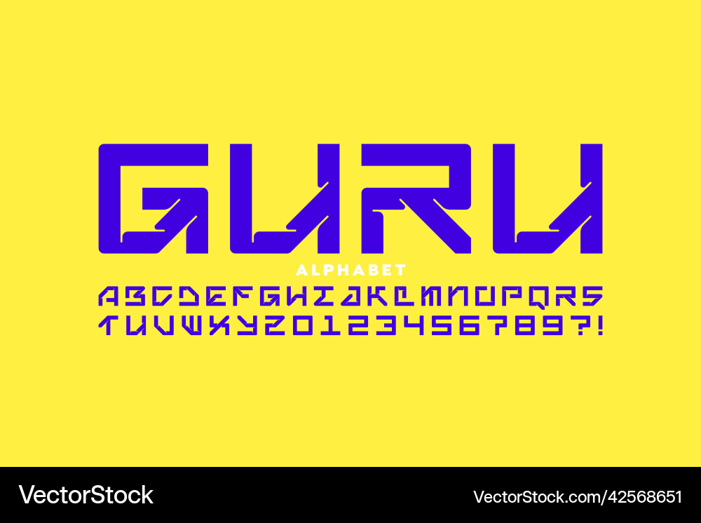 Modern font design Modern font design vector image