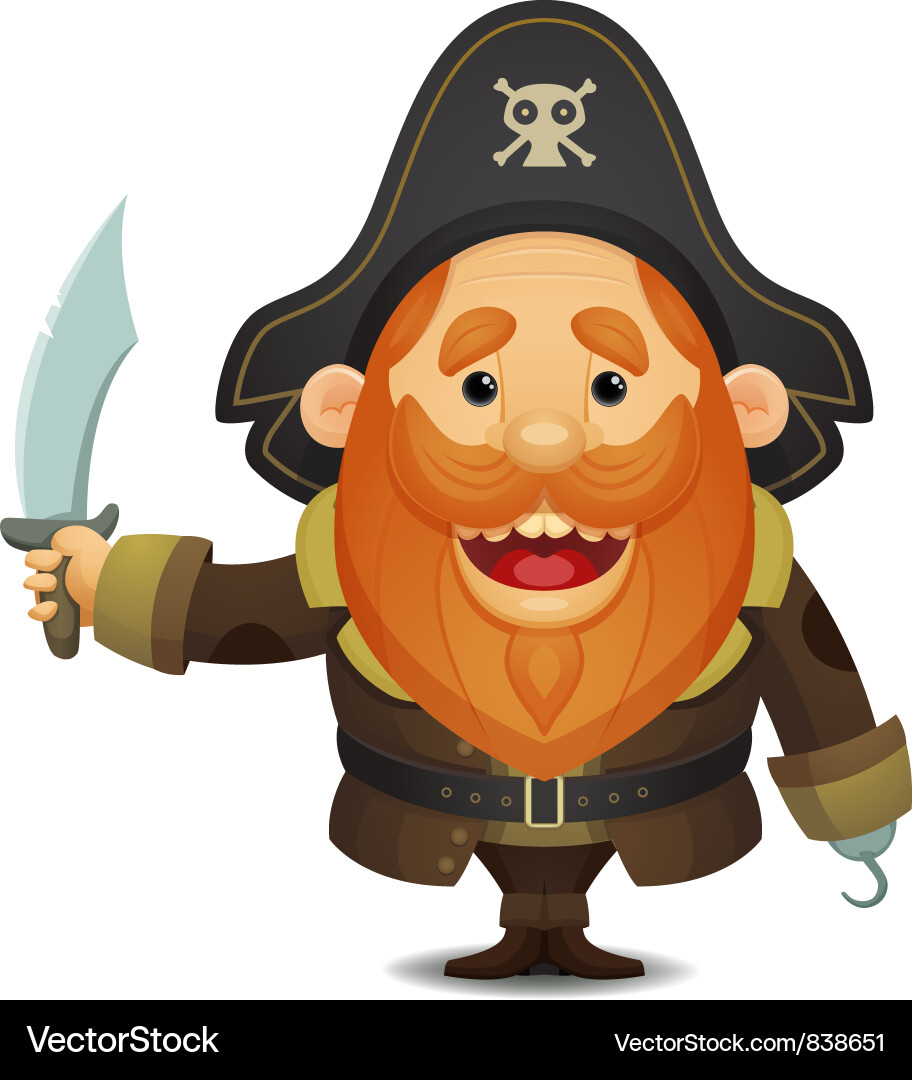 Pirate captain Royalty Free Vector Image - VectorStock