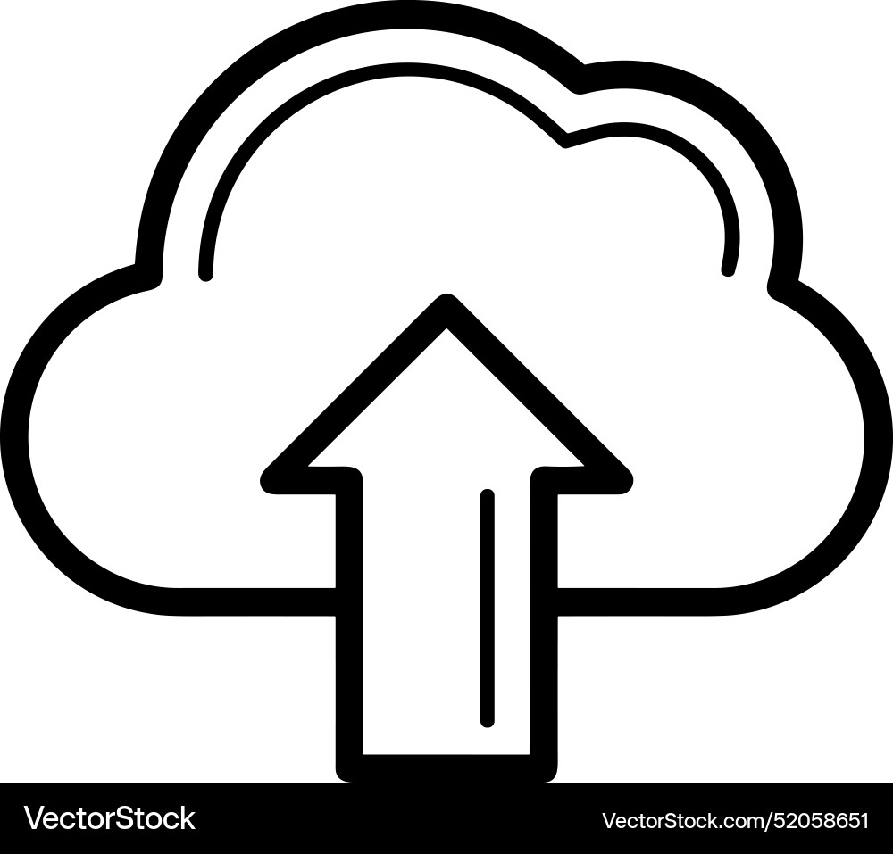 Upload outline icon symbol image Upload outline icon symbol image Vector Image