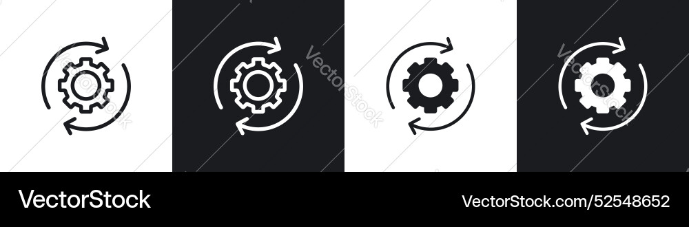 Agile process thin line icon set Agile process thin line icon set vector image