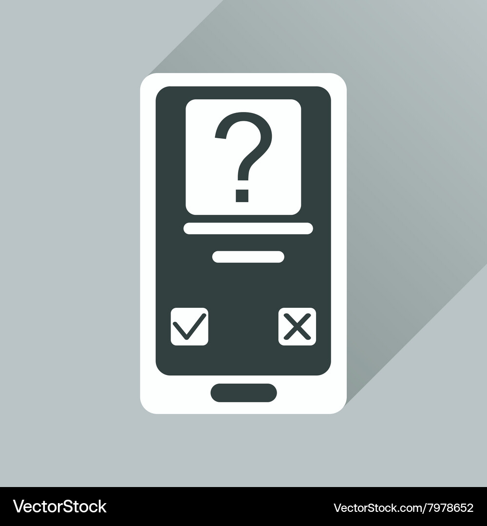 Flat web icon with long shadow mobile applications Vector Image