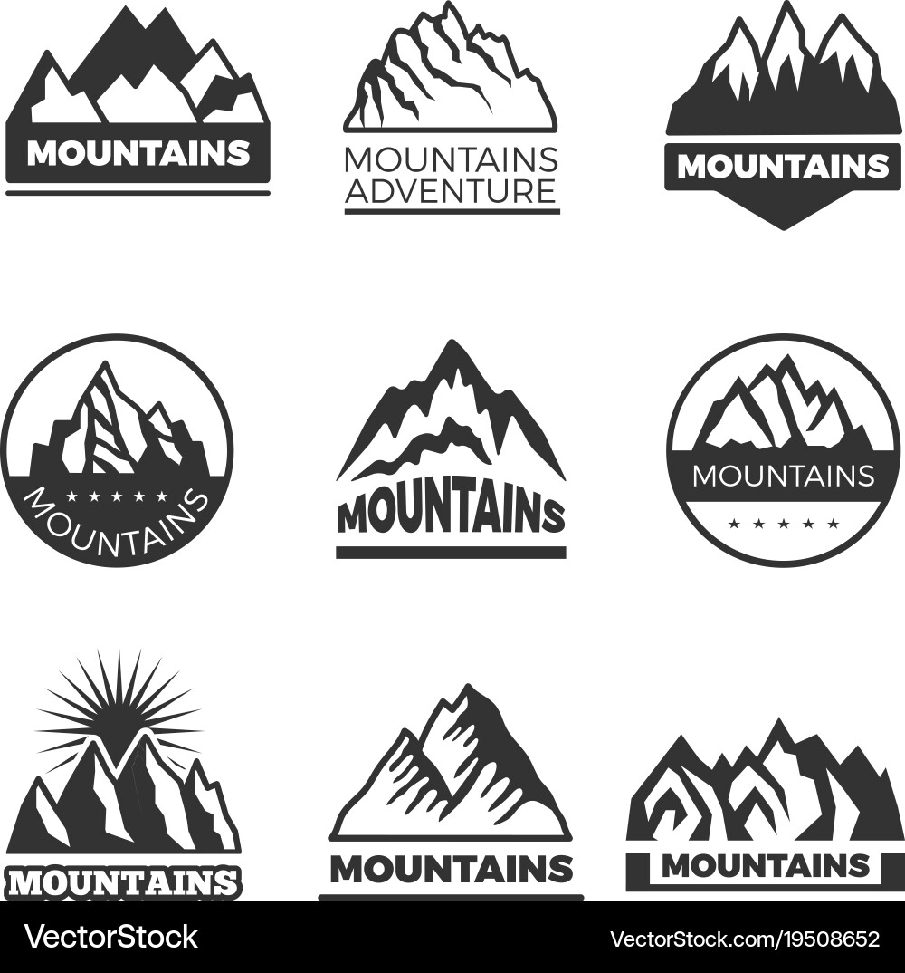 Labels set with different vector image