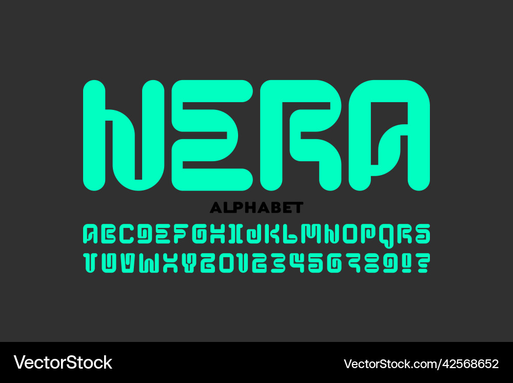 Modern style font design Modern style font design vector image